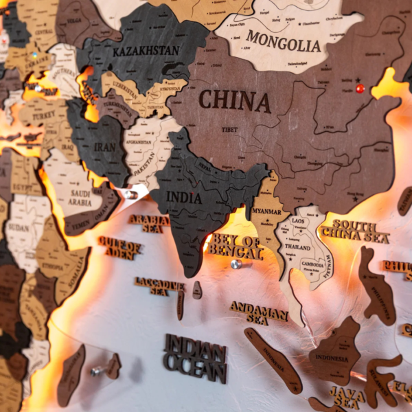 3D LED MULTICOLOR WOODMAP