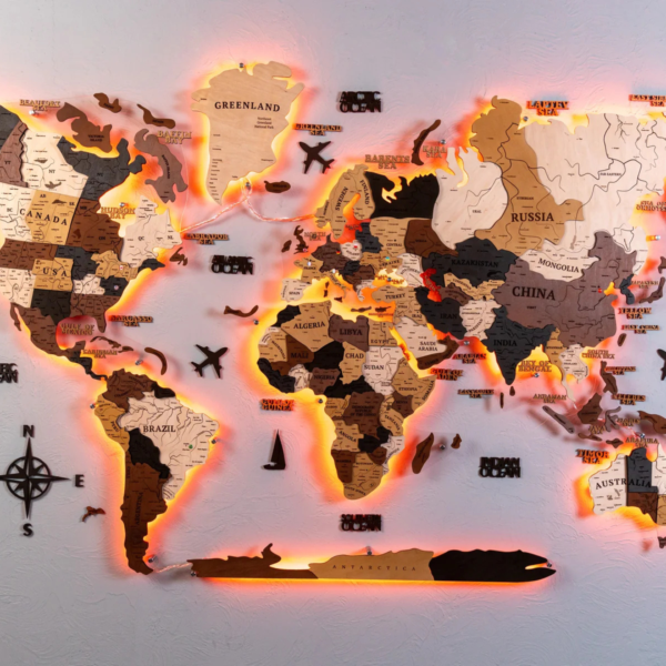 3D LED MULTICOLOR WOODMAP - Image 2