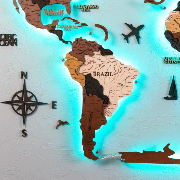 3D LED MULTICOLOR WOODMAP - Image 5