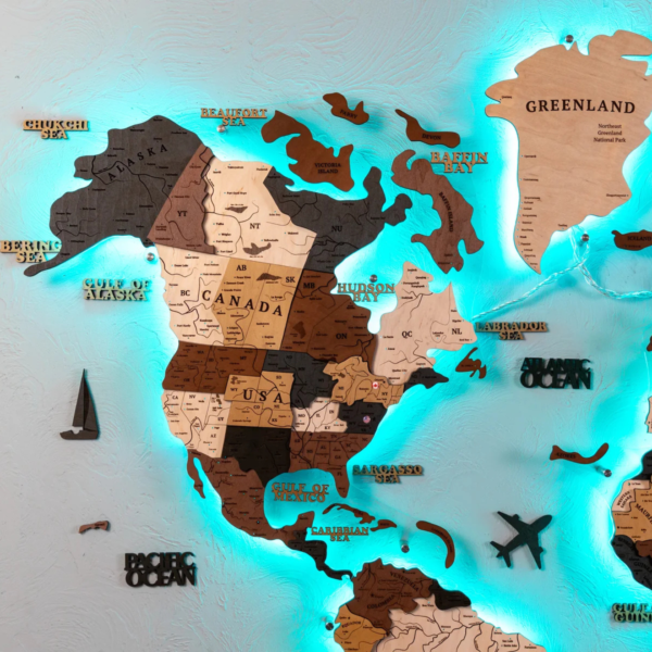 3D LED MULTICOLOR WOODMAP - Image 6